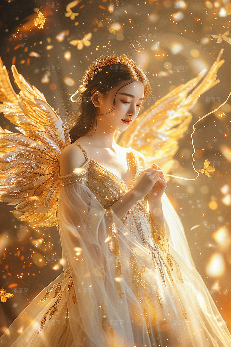 天使女神写真纯洁摄影图