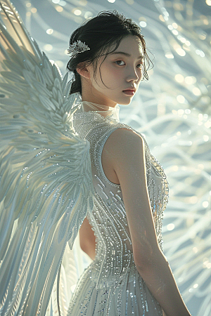 天使女神纯洁梦幻摄影图