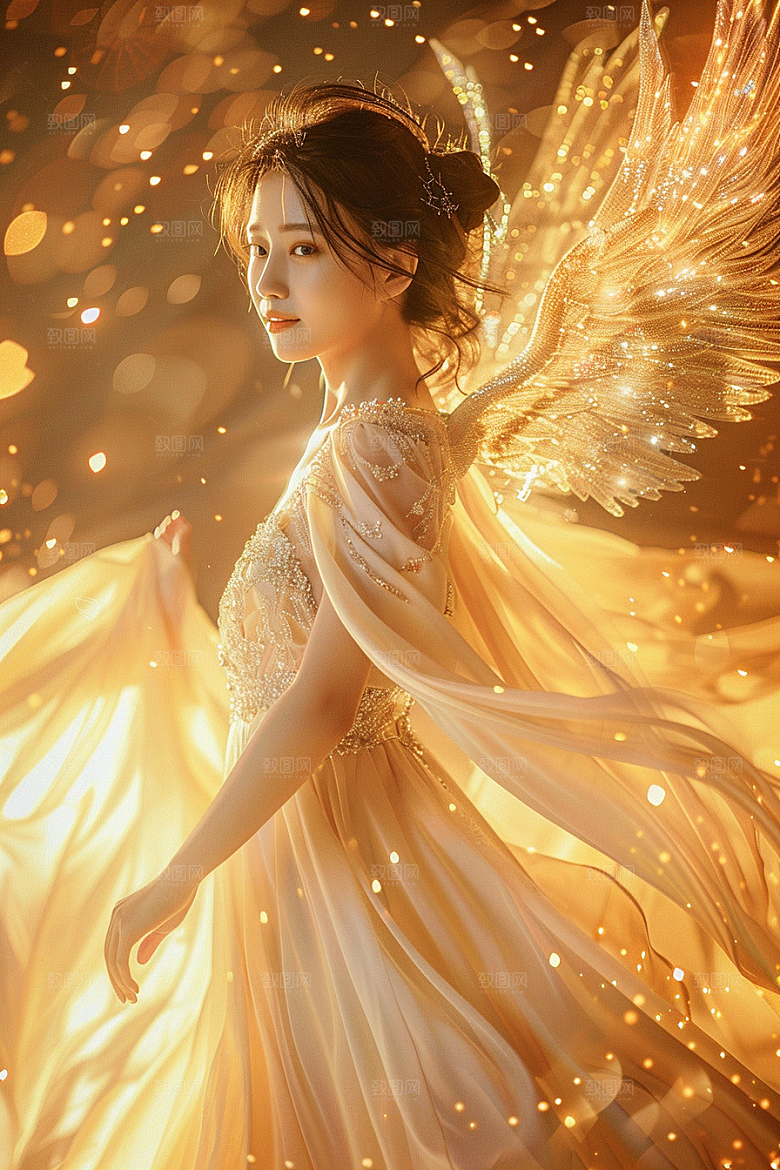 天使女神写真纯洁摄影图