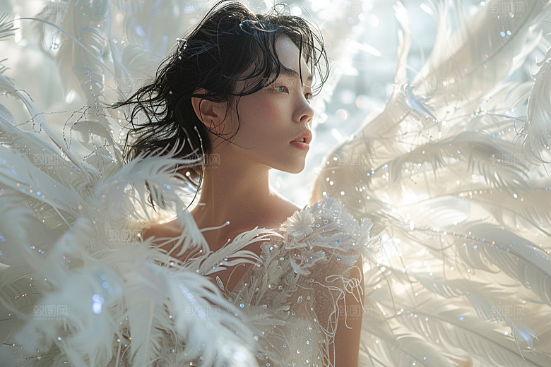 天使女神梦幻美女摄影图