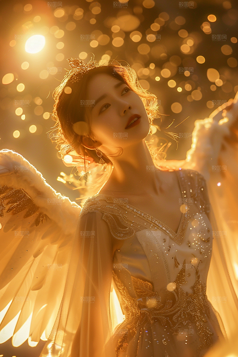 天使女神人物清新摄影图