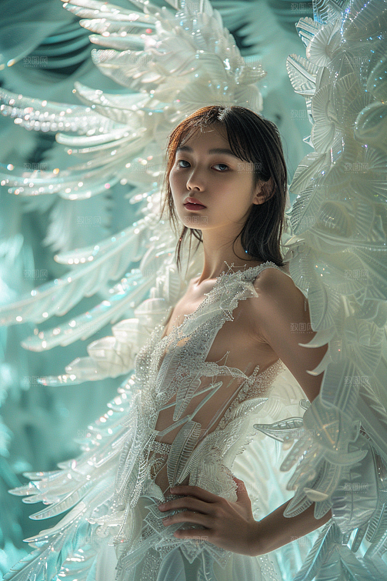 天使女神唯美肖像摄影图