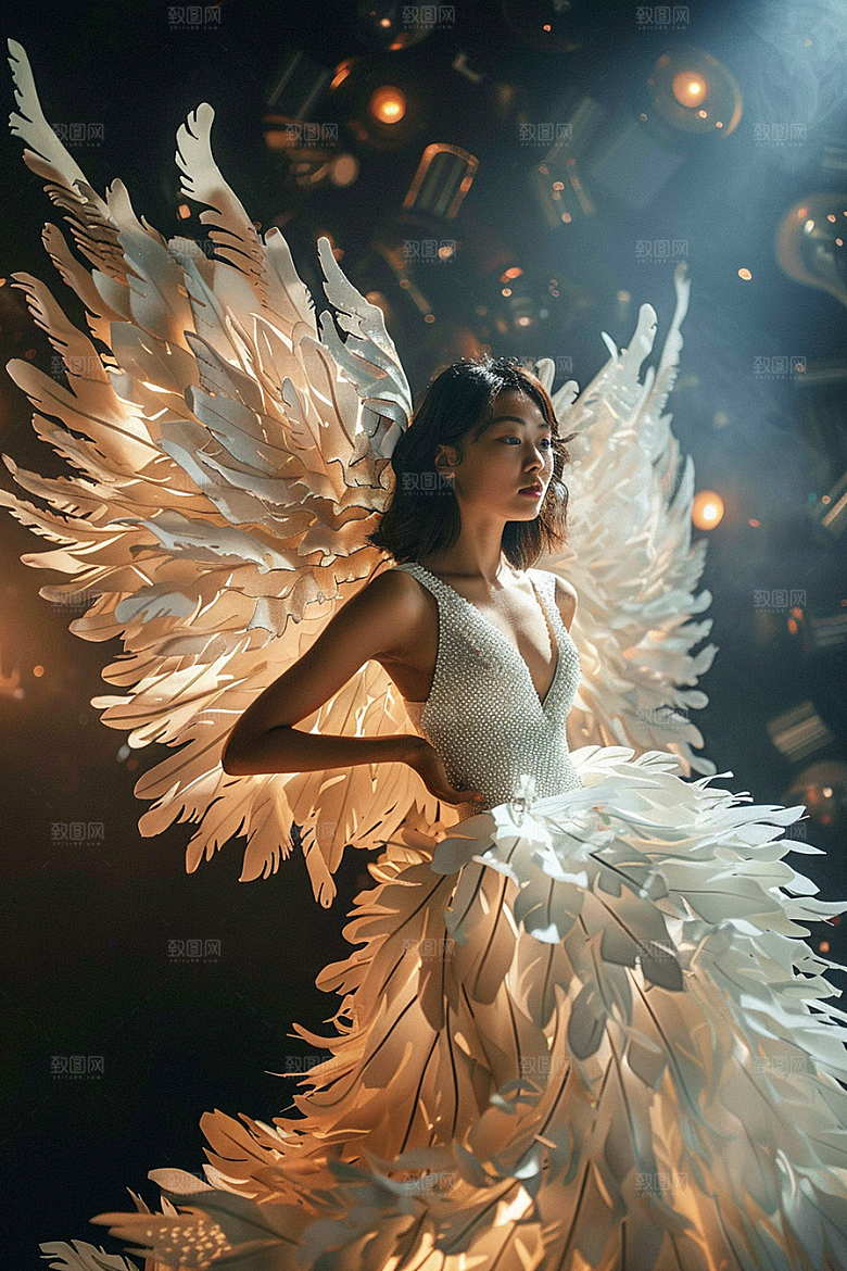 天使女神纯洁梦幻摄影图