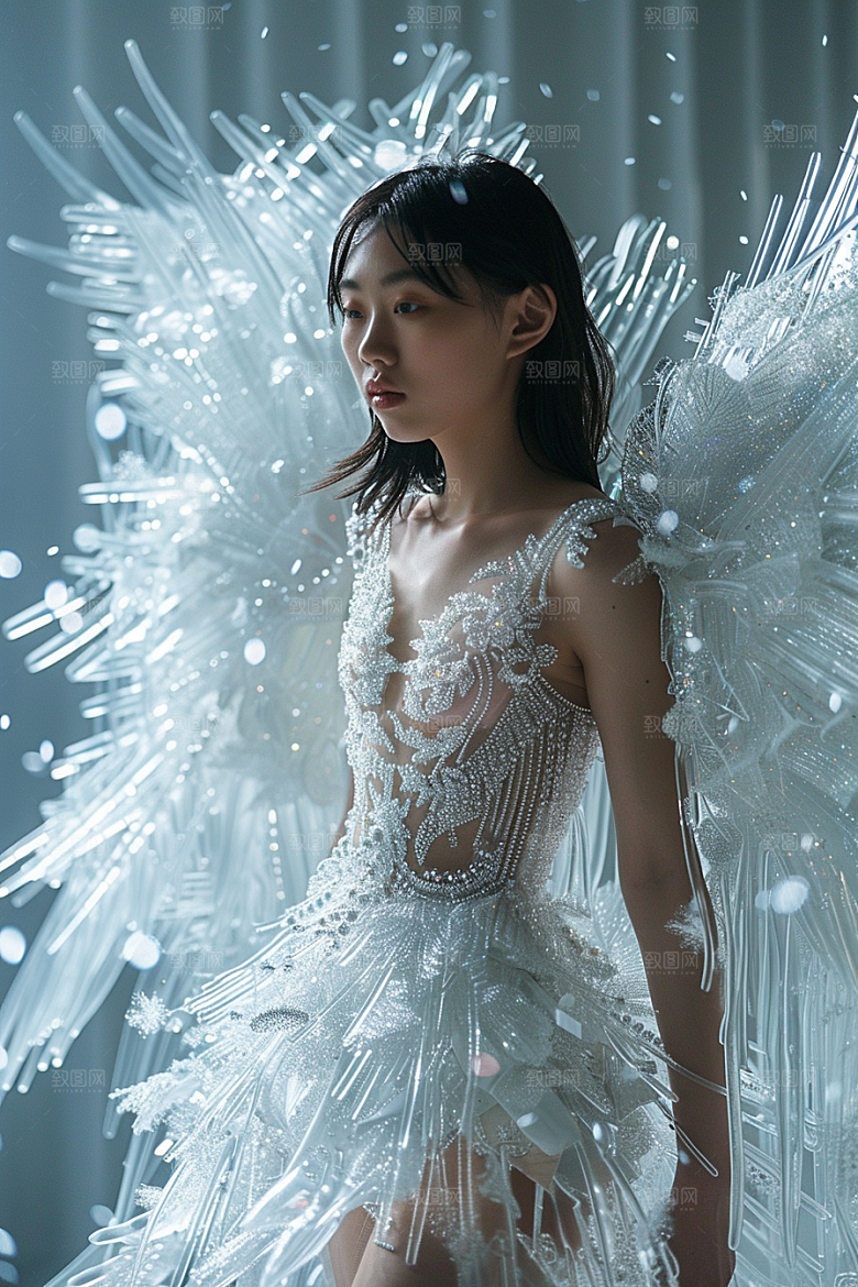 天使女神白色仙女摄影图