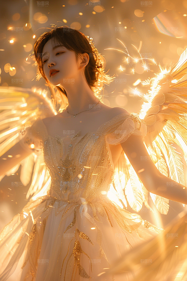 天使女神清新仙女摄影图