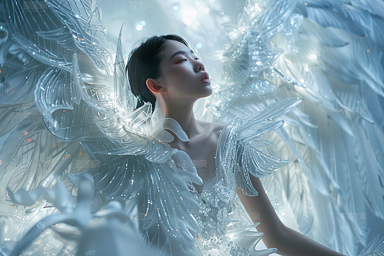 天使女神纯洁美女摄影图