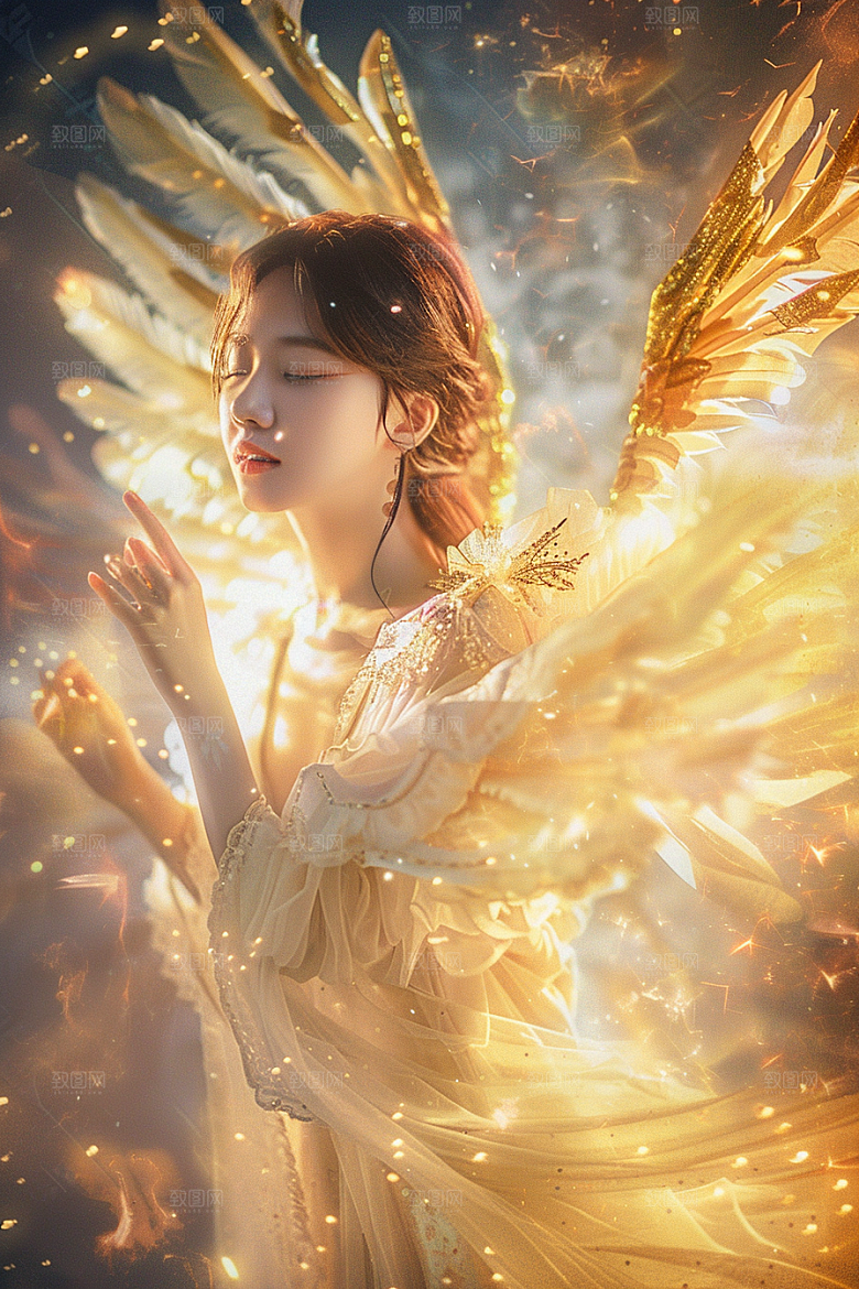 天使女神唯美纯洁摄影图