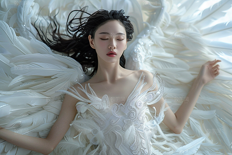 天使女神美女纯洁摄影图