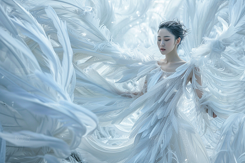 天使女神仙女纯洁摄影图
