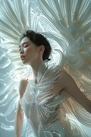天使女神纯洁唯美摄影图