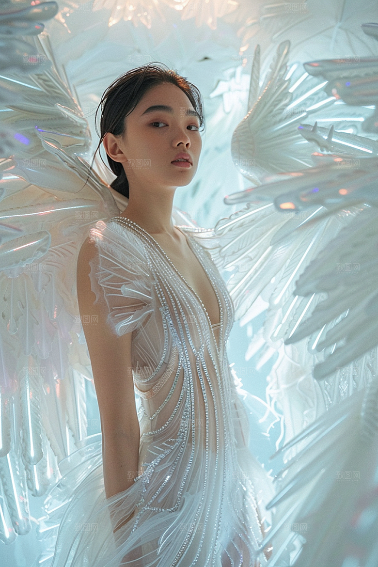 天使女神清新梦幻摄影图