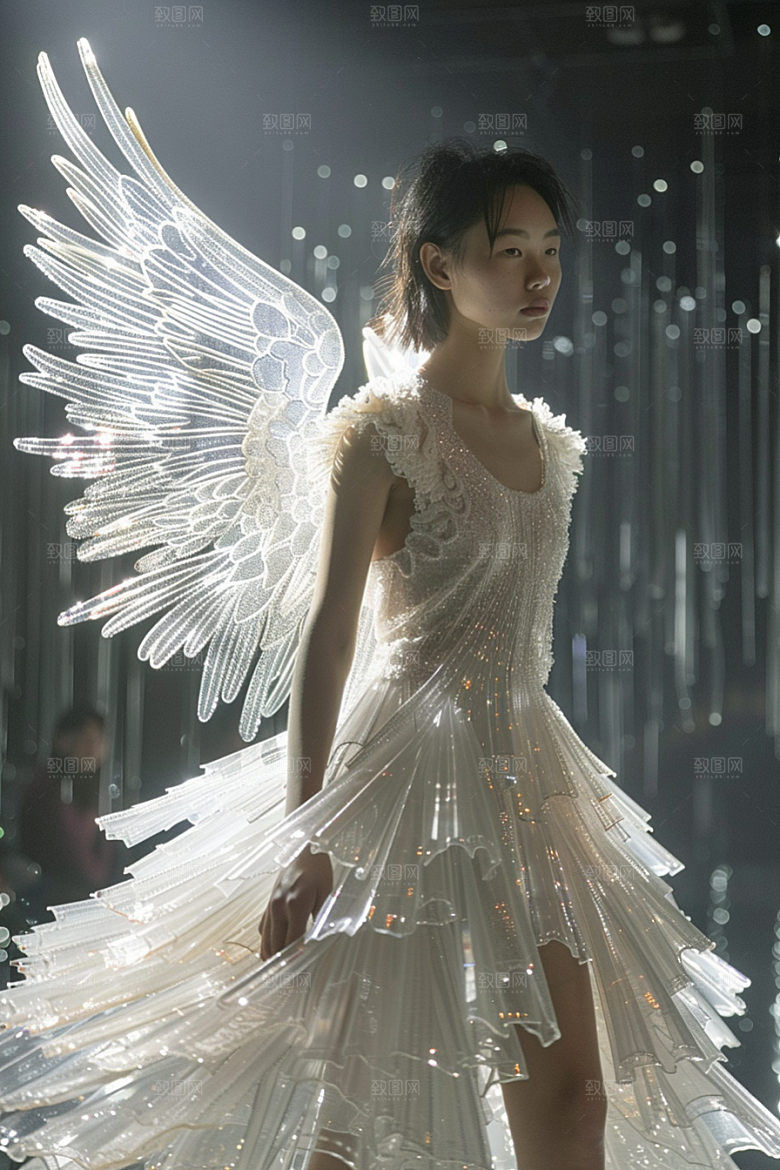 天使女神肖像梦幻摄影图