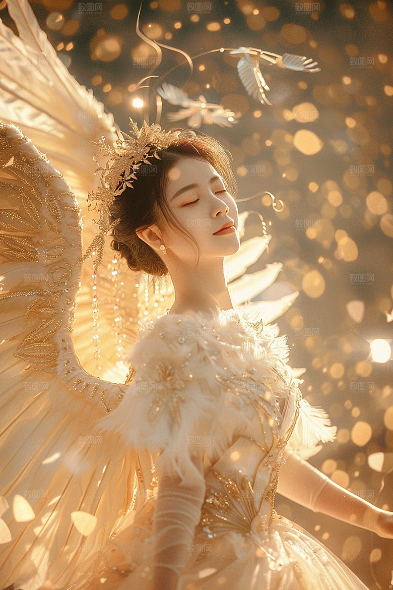 天使女神肖像仙女摄影图
