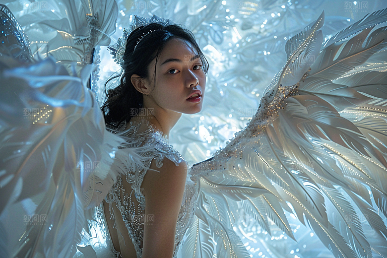 天使女神唯美清新摄影图