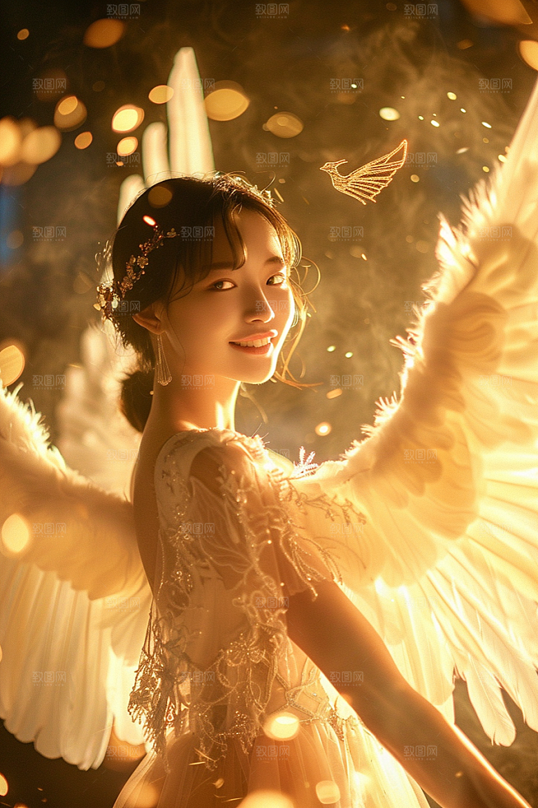 天使女神梦幻纯洁摄影图
