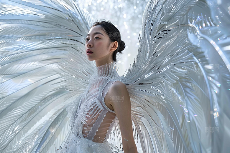 天使女神仙女肖像摄影图