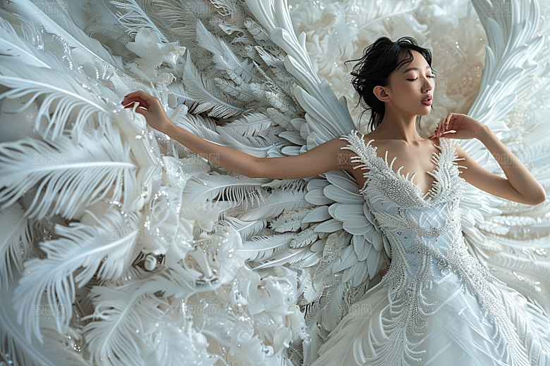 天使女神纯洁梦幻摄影图