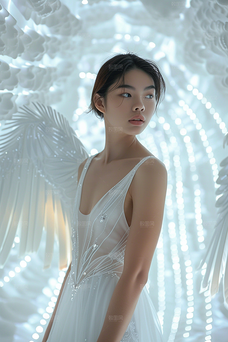 天使女神肖像仙女摄影图