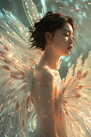 天使女神高清美女摄影图