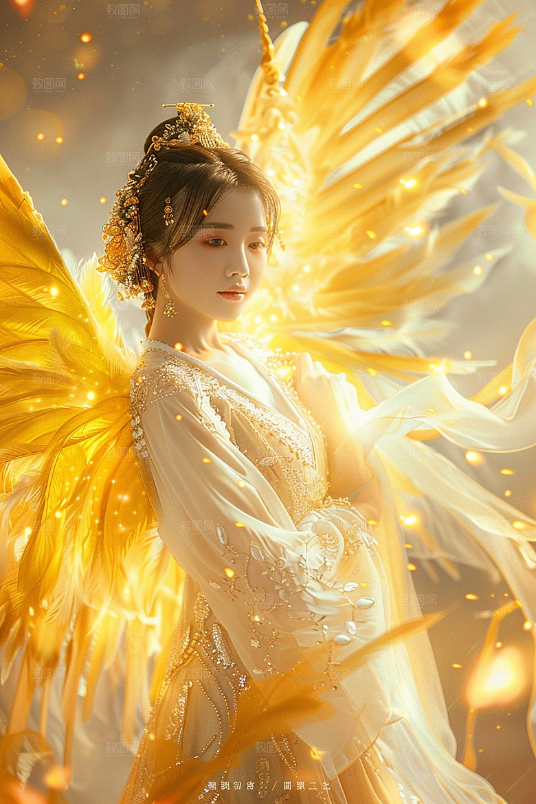 天使女神写真纯洁摄影图
