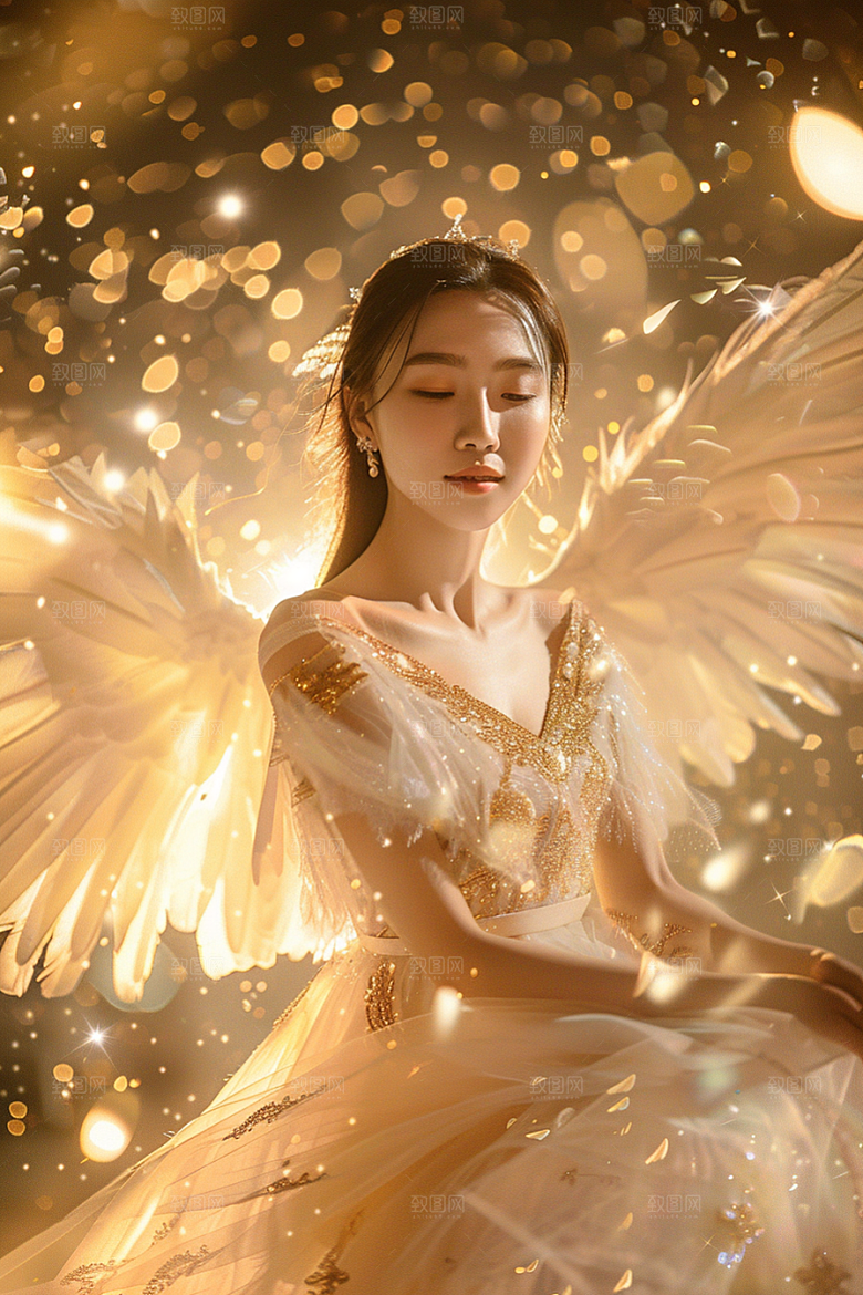 天使女神纯洁人物摄影图