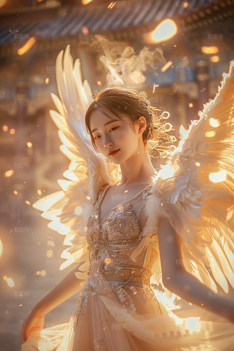 天使女神纯洁写真摄影图