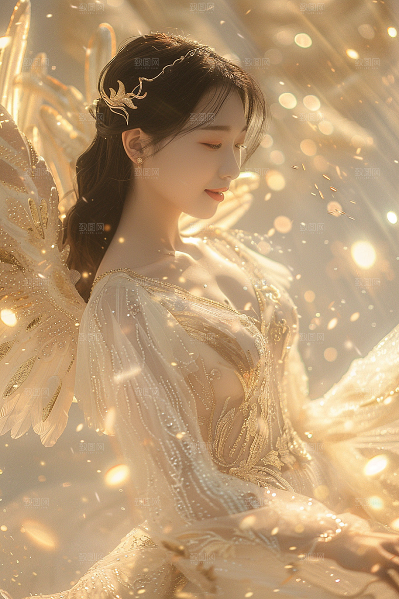 天使女神肖像仙女摄影图