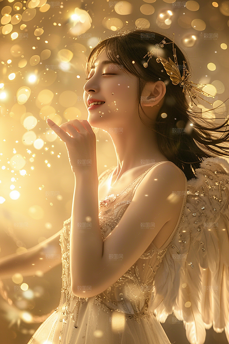 天使女神美女唯美摄影图