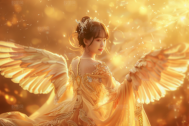 天使女神肖像仙女摄影图