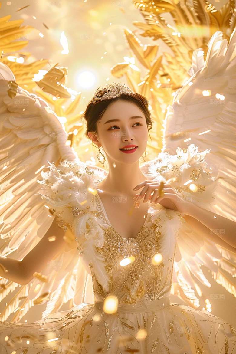 天使女神高清清新摄影图