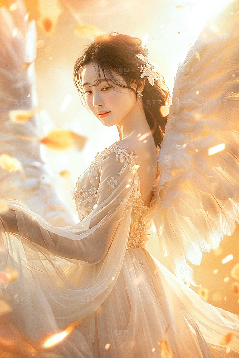 天使女神唯美人物摄影图