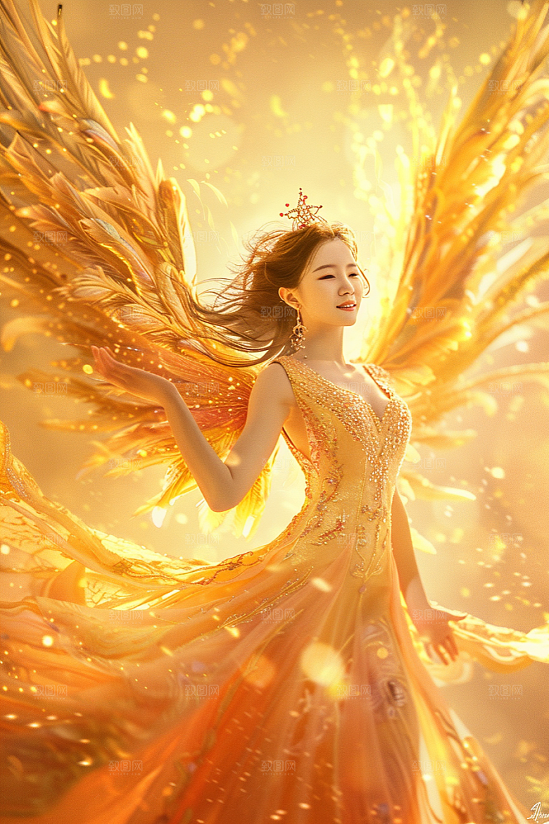 天使女神梦幻唯美摄影图