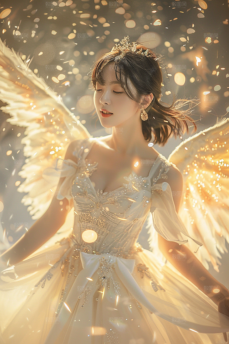 天使女神肖像高清摄影图