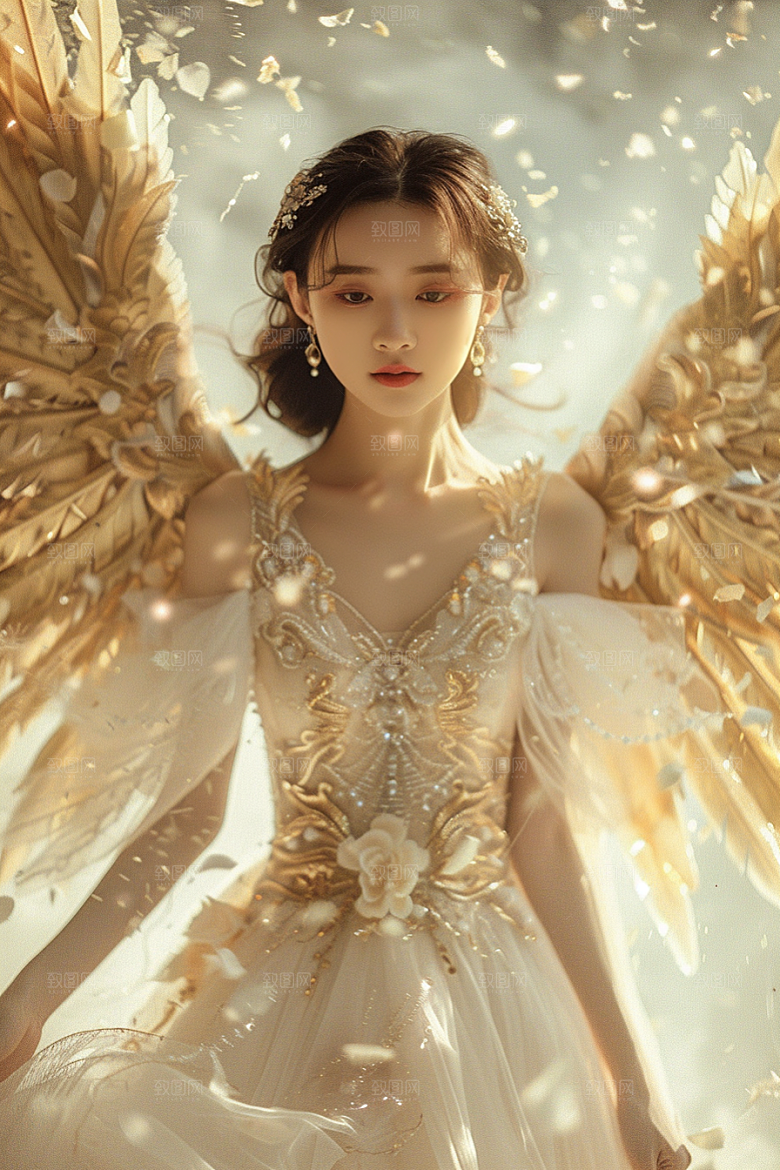 天使女神纯洁唯美摄影图