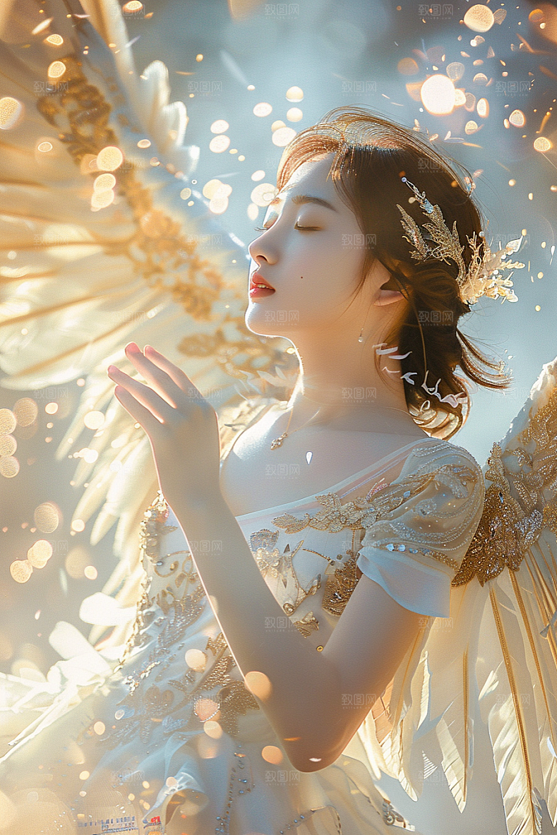 天使女神清新人物摄影图