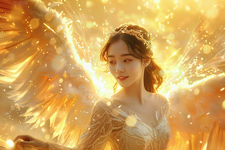 天使女神唯美纯洁摄影图