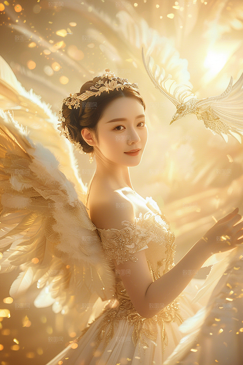 天使女神写真仙女摄影图