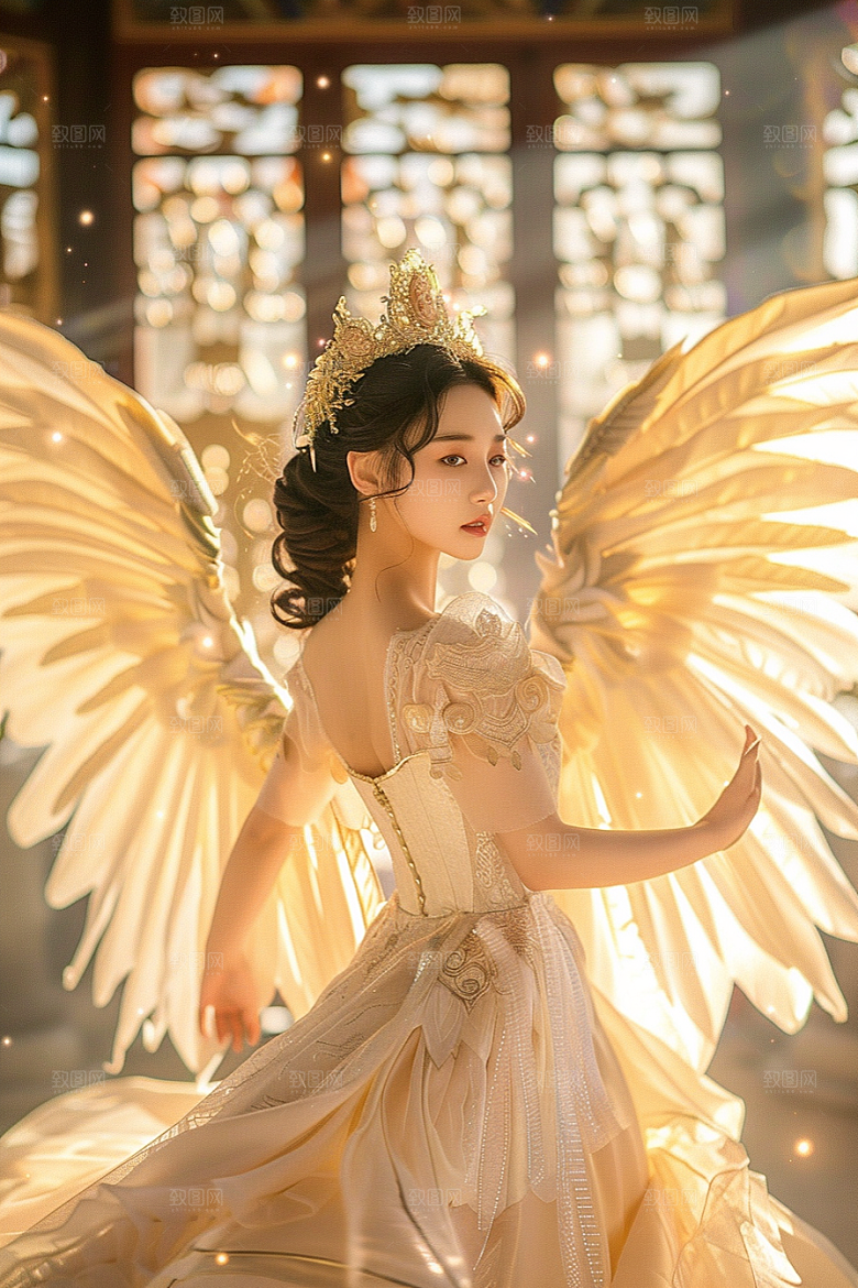天使女神美女人物摄影图