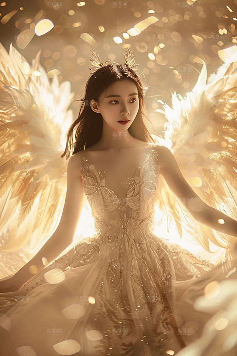 天使女神纯洁梦幻摄影图
