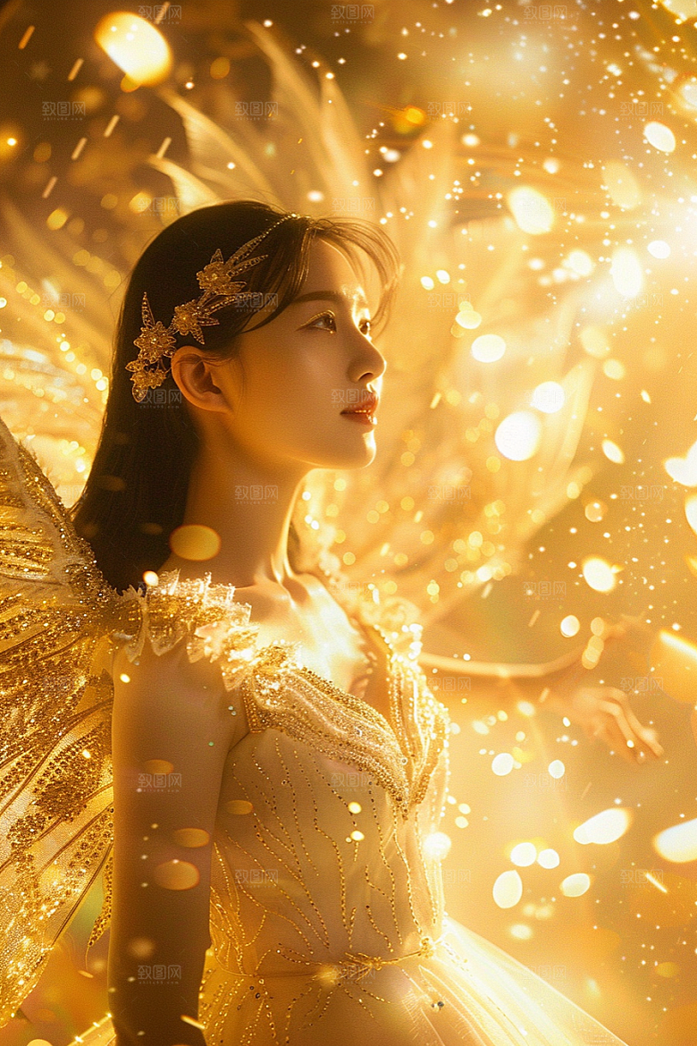 天使女神清新纯洁摄影图