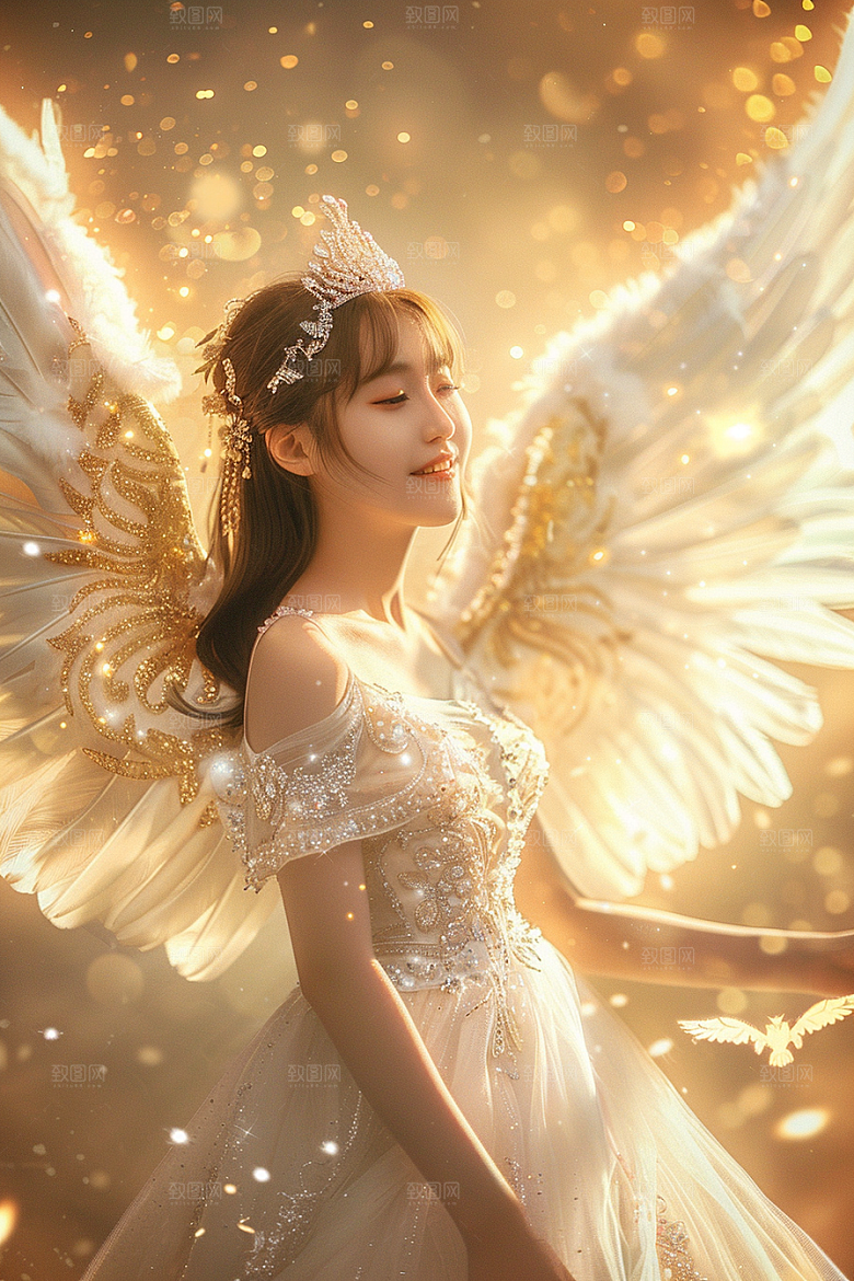 天使女神美女人物摄影图