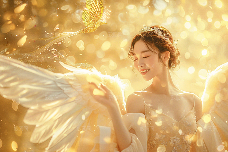 天使女神纯洁唯美摄影图