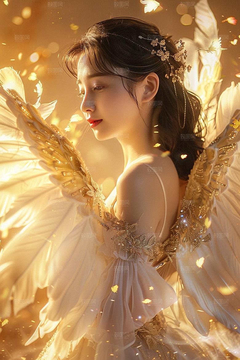 天使女神清新高清摄影图