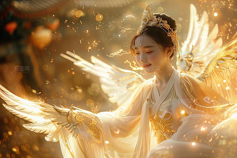 天使女神人物写真摄影图