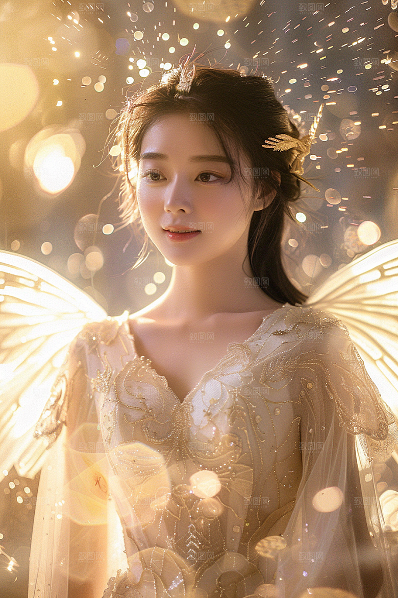 天使女神纯洁唯美摄影图