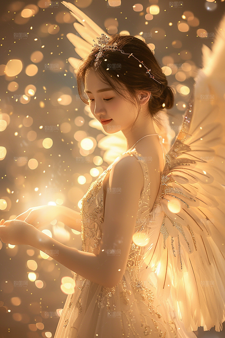 天使女神美女梦幻摄影图