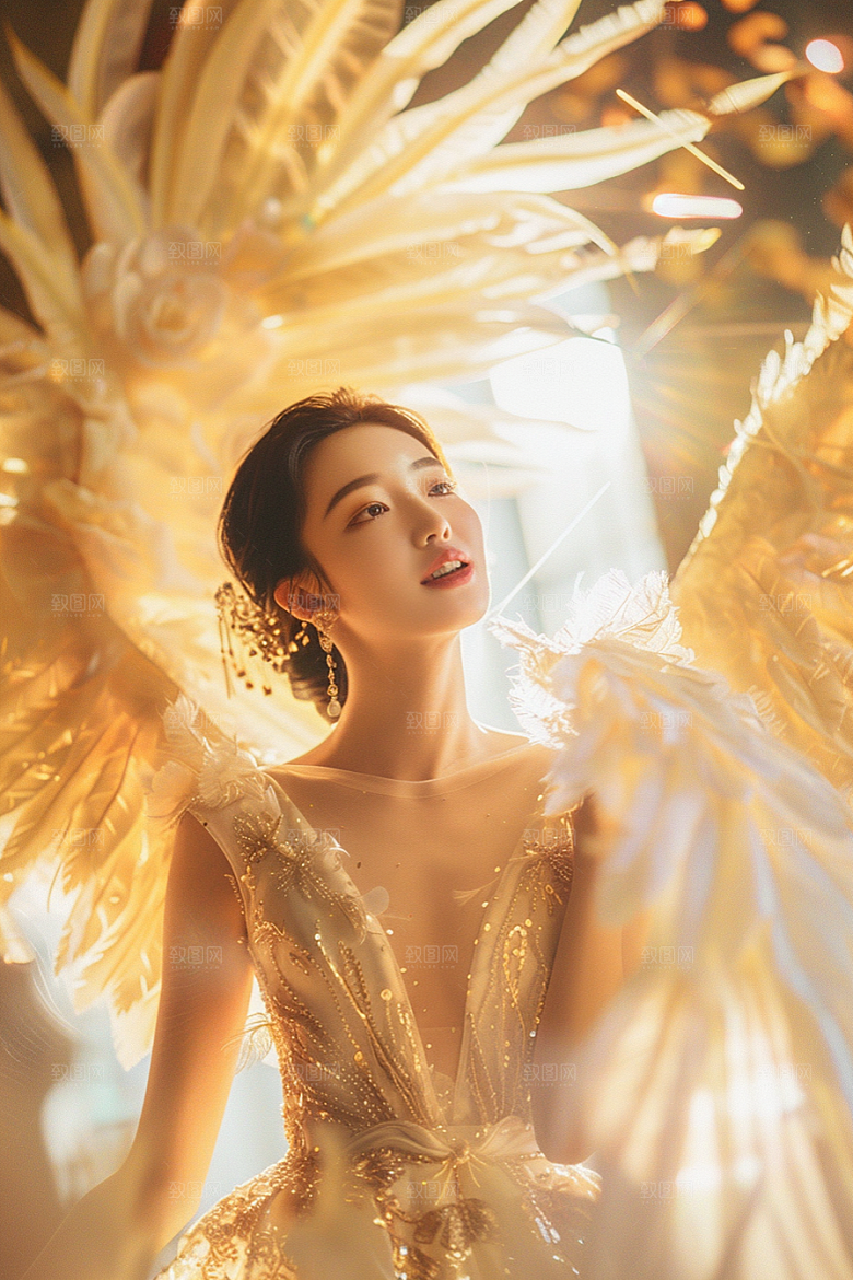 天使女神高清美女摄影图