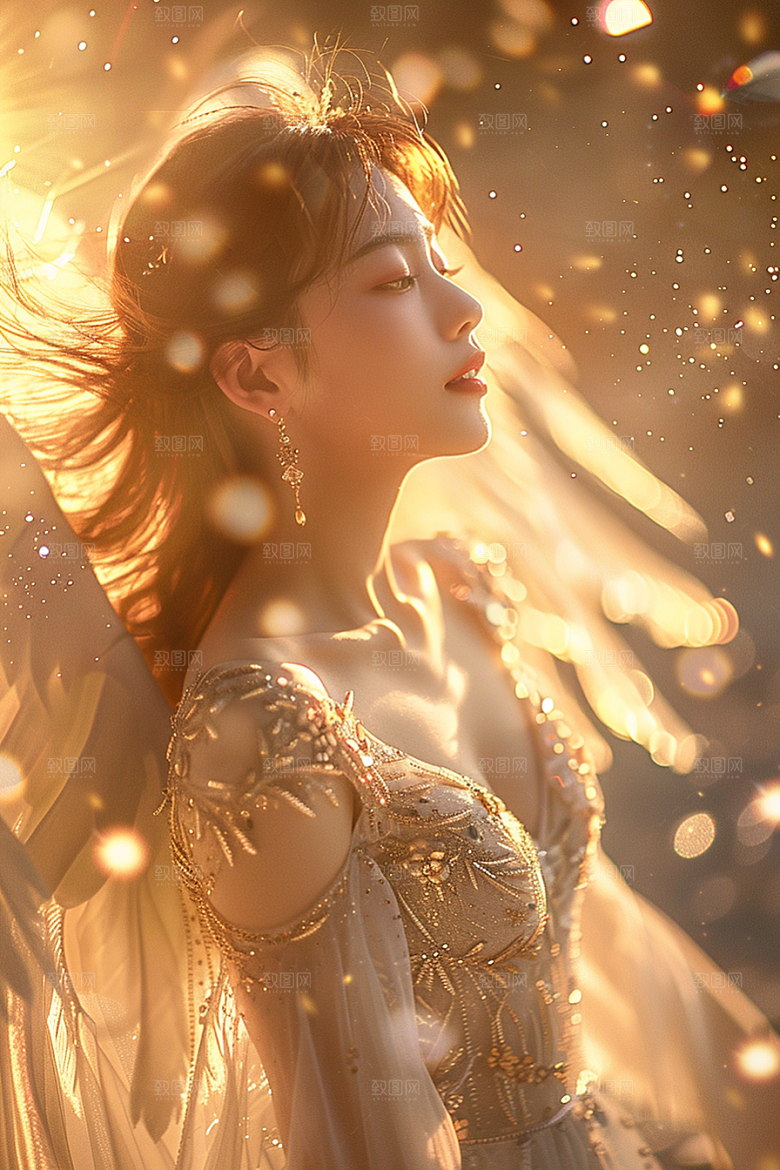 天使女神写真肖像摄影图