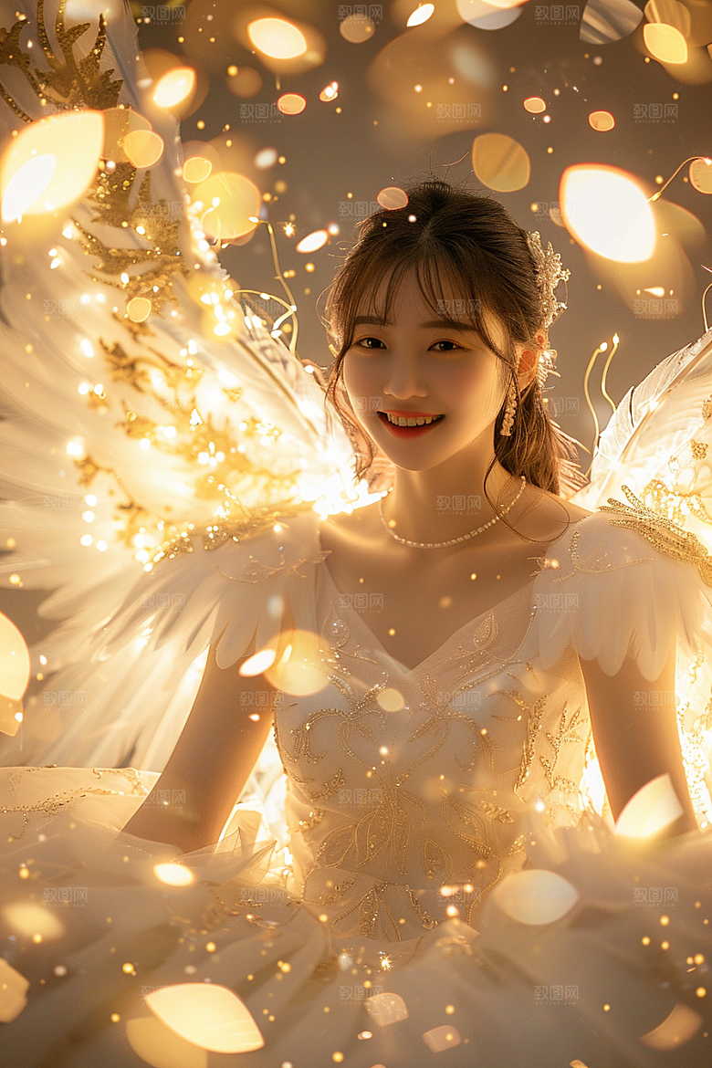 天使女神写真梦幻摄影图