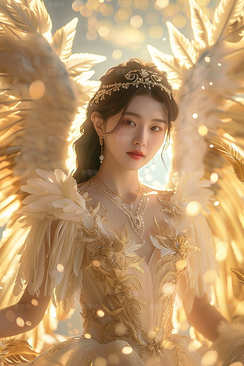 天使女神唯美清新摄影图